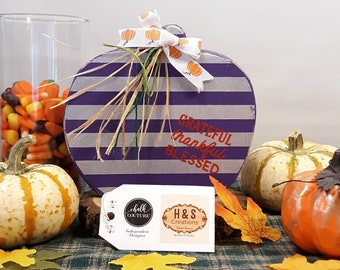 Pumpkin Stand Alone Shelf Sitter Purple