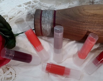 6 pièces Coffret de baumes à lèvres teintés en bâtons hydratant pur brillant à lèvres crème bio