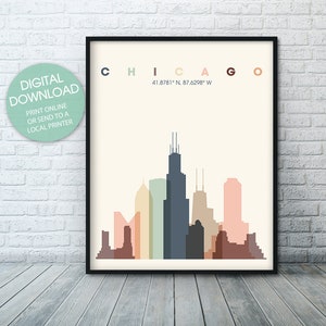 Chicago Skyline Printable Wall Art