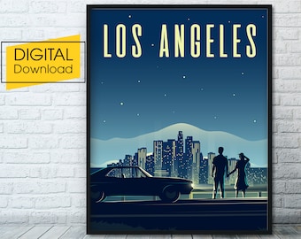 Los Angeles Skyline Printable Wall Art