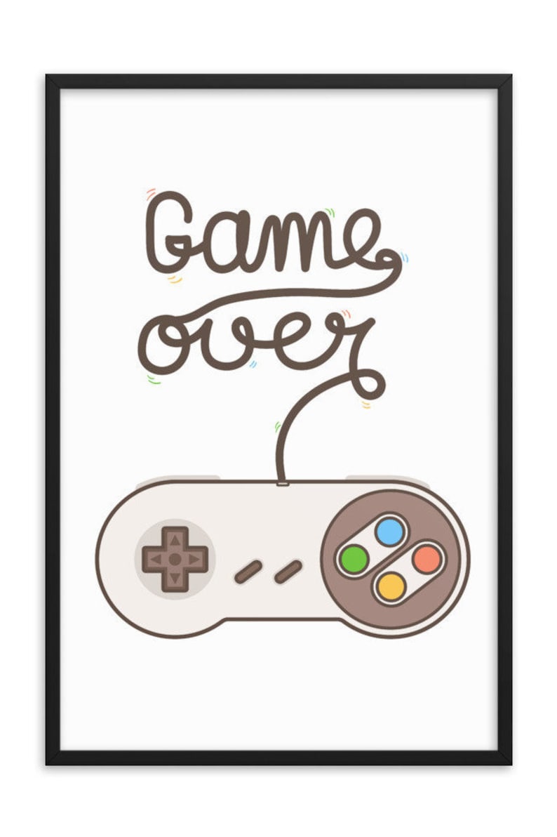 Super Poster, Kid Game Room Decor, Gift for Gamer, Video Game Room