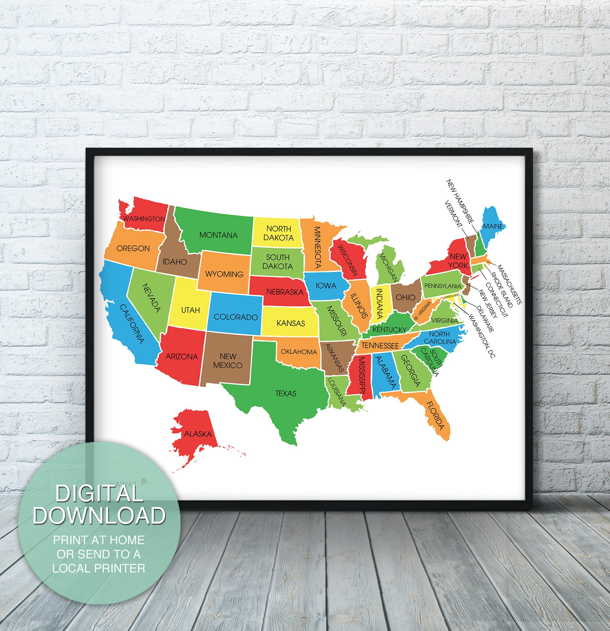 SET OF 2 Printable World and USA Map Poster World Map Art - Etsy