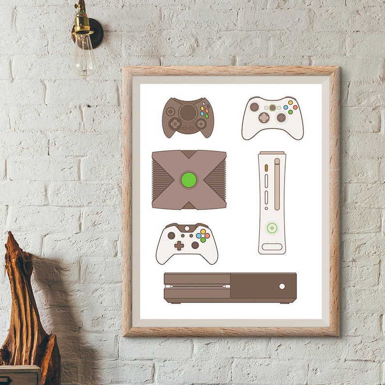Video Game Wall Art, Video Game Decor, Game Room, Man Cave, Video Game