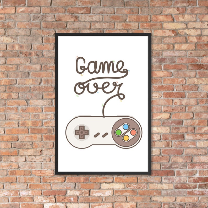 Super Poster, Kid Game Room Decor, Gift for Gamer, Video Game Room