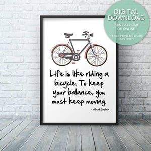 Bicycle Wall Art Decor: Perfect Gift for Bike Lovers - Printable Poster Art