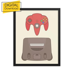 Vintage Video Game Console Artwork: Eye-Catching Retro Decor for Game Rooms and Man Caves