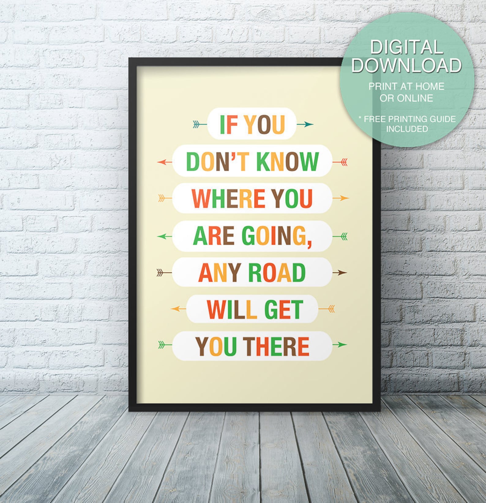 Motivational Poster Decor Inspirational Printable Quote Etsy