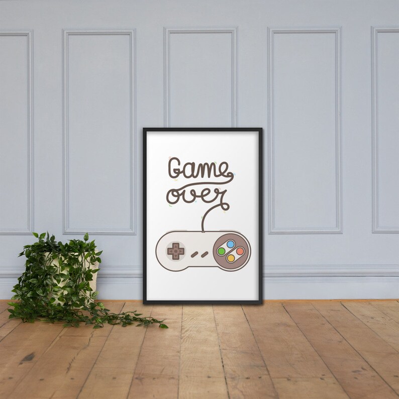 Super Poster, Kid Game Room Decor, Gift for Gamer, Video Game Room