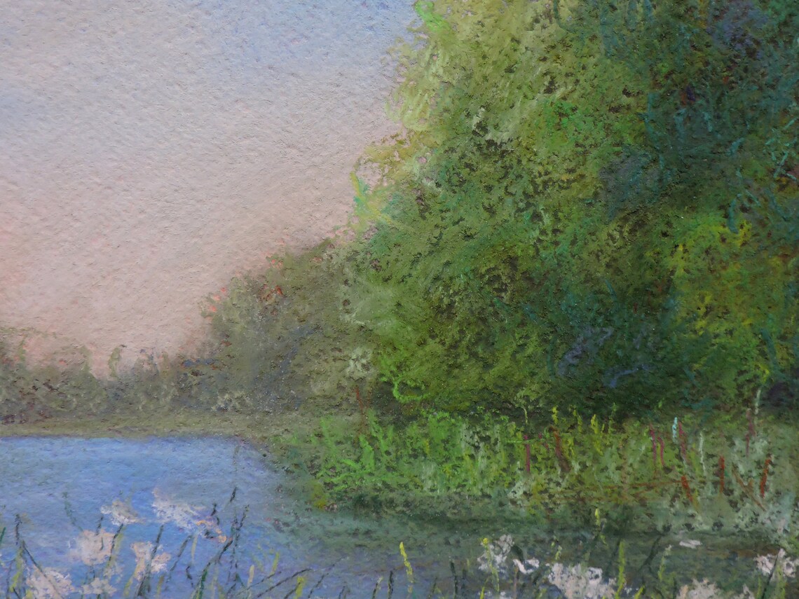 Soft Pastel Landscape Painting.original Soft Pastel Etsy