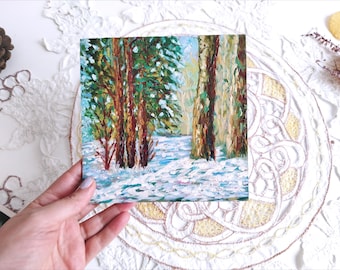 Captivating Winter Scene: Snowy Oil Landscape Artwork