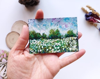 Small ACEO Landscape Original Oil Painting - Collectible Art