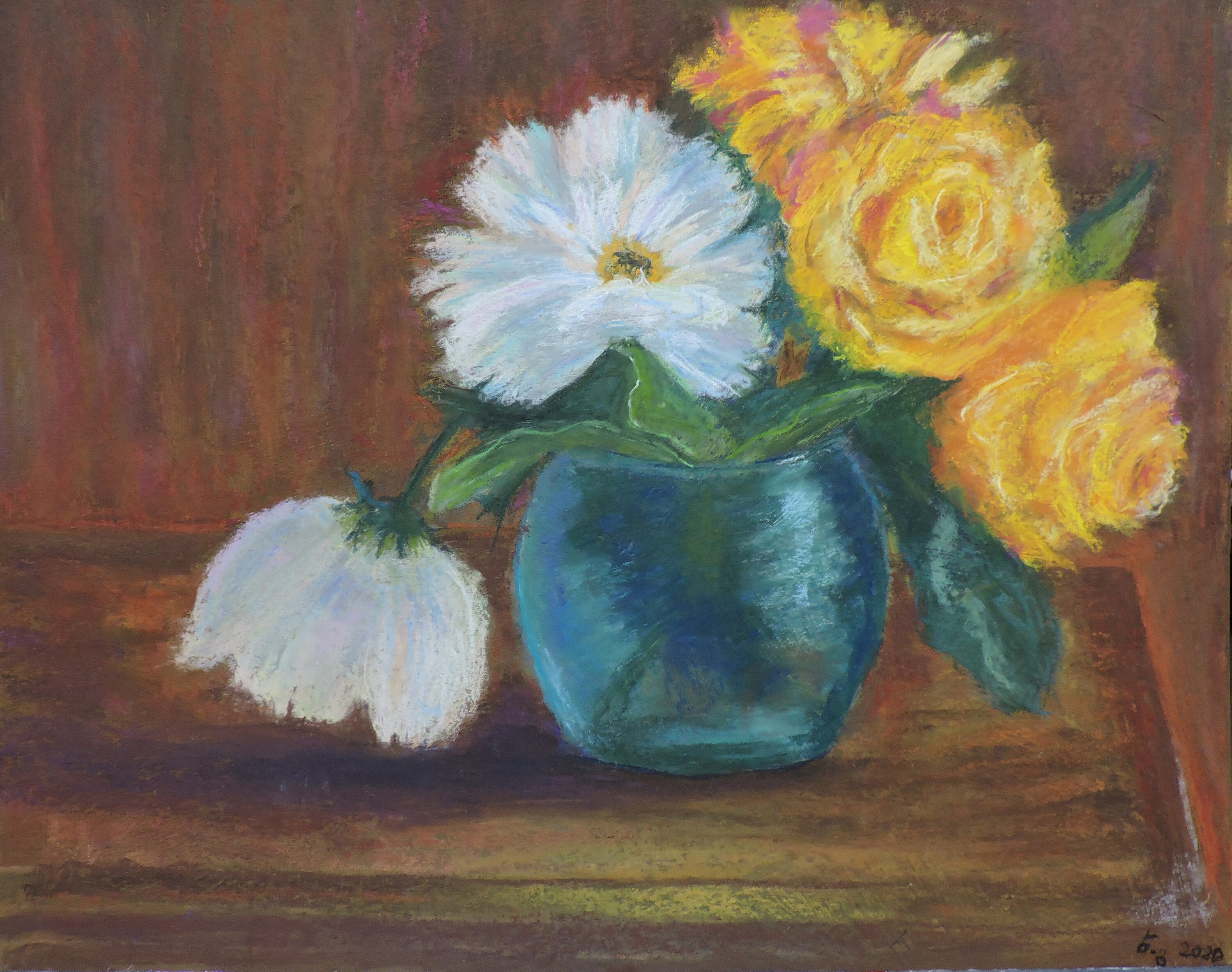 Soft Pastel Flowers in Vase Painting Etsy Canada
