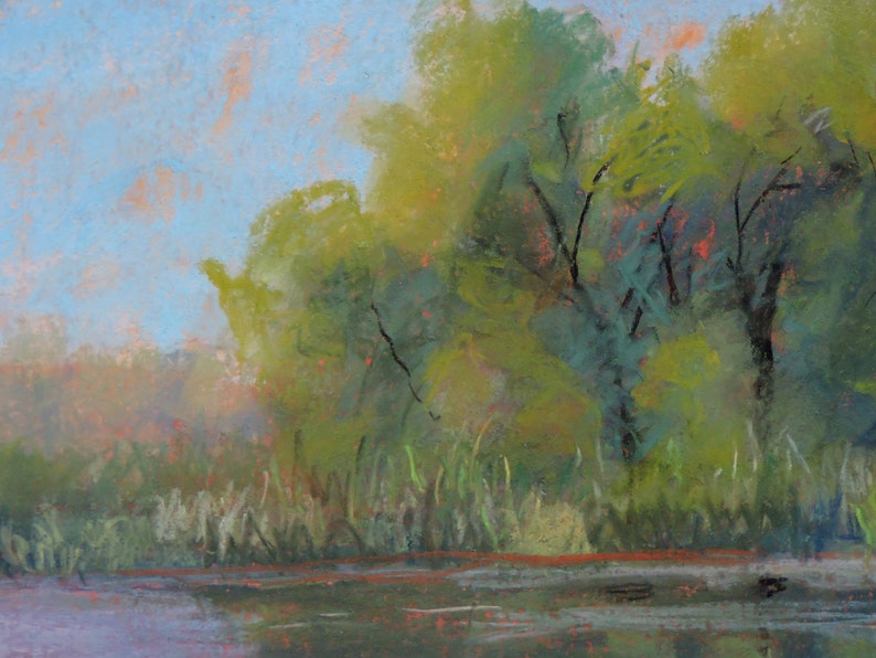 Soft pastel landscape painting. original soft pastel ... Soft pastel landscape painting. original soft pastel ...