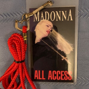 Madonna All Access and After Show Pass 1990