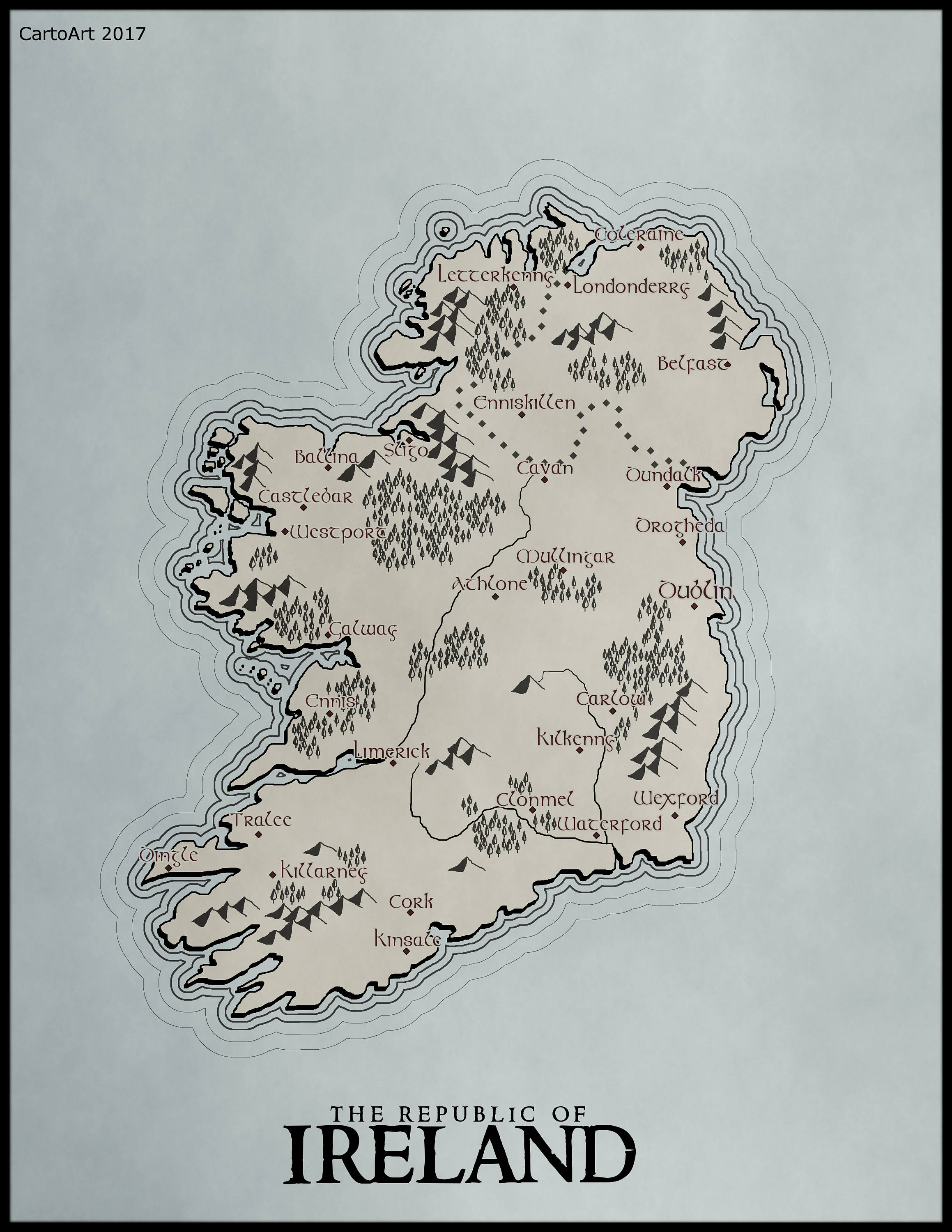 Ireland Map Digital Download Etsy UK
