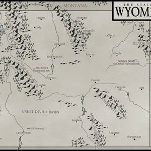 Carte du Wyoming - Téléchargement numérique