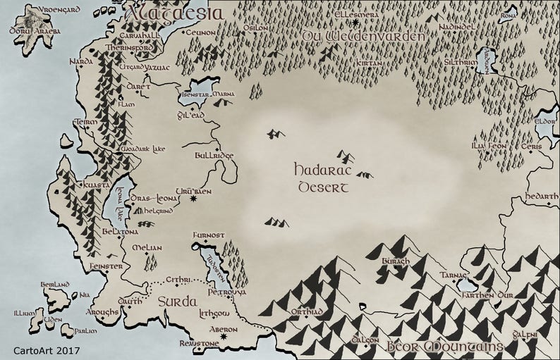 Alagaesia Eragon Map | Etsy