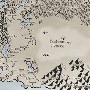 Alagaesië kaart - digitale download