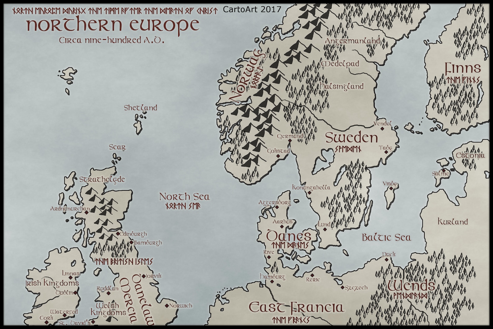Скандинавия викинги карта