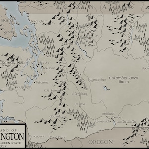 Carte de l’État de Washington - Téléchargement numérique