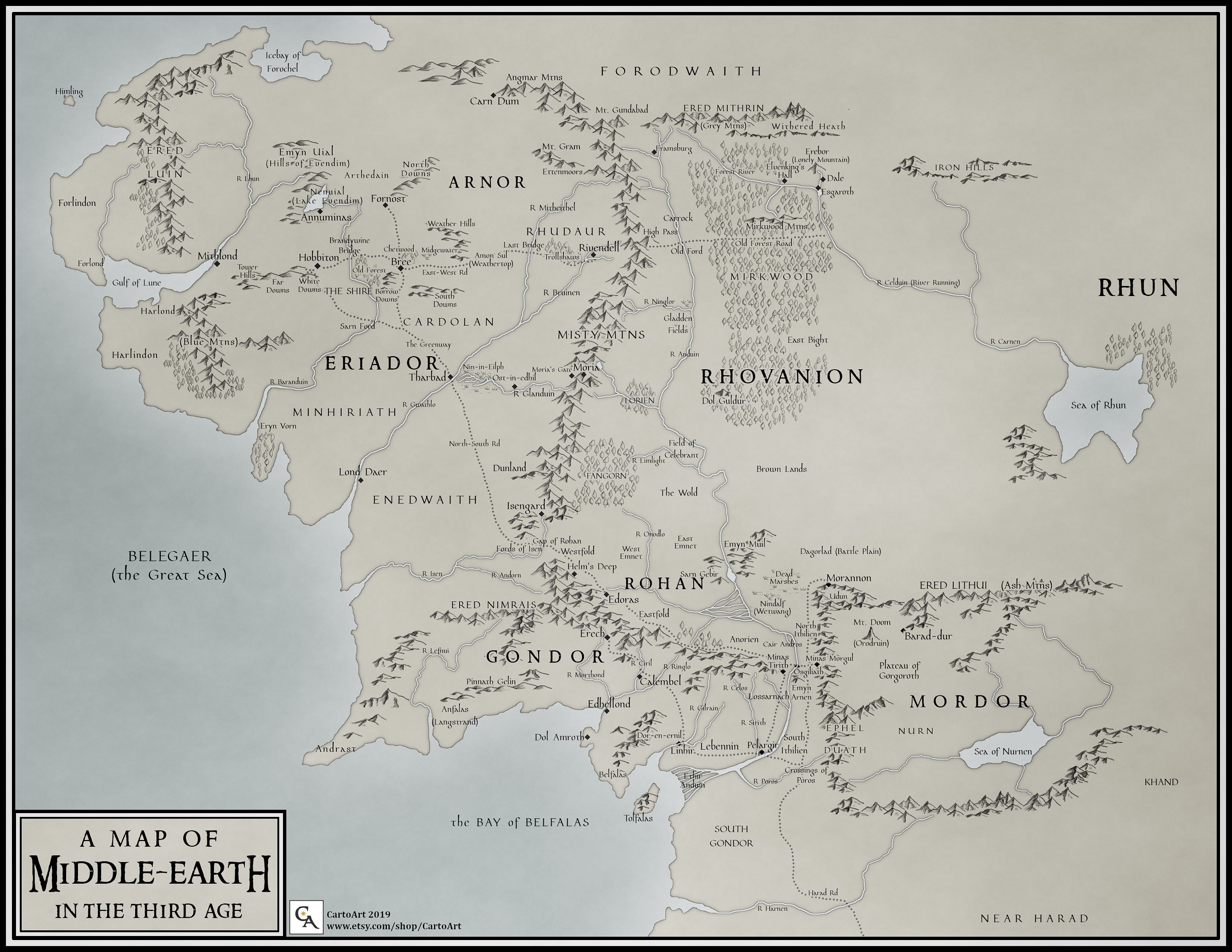 middle earth map