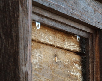 Reclaimed Barnwood Floating Frame - Rustic Dark Walnut Finish