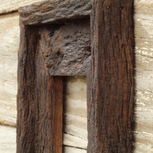 The Post & Beam Oak Walnut Stain 3.5"-(Antique Solid Oak) -(All Sizes) -The Loft Signature Handcrafted Vintage Barn Wood Frames