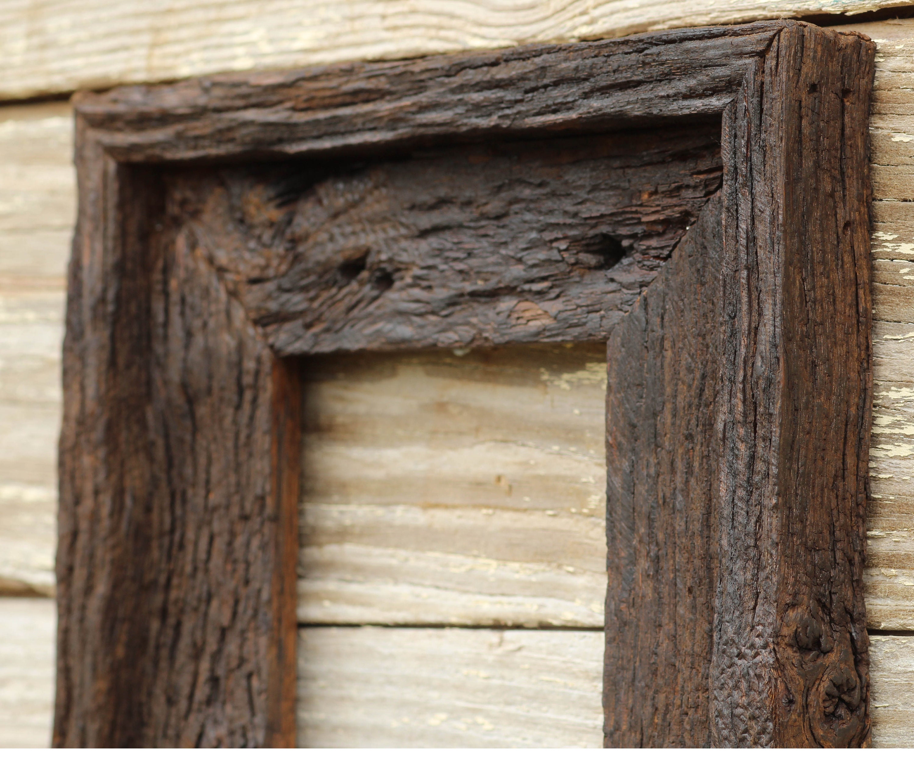 Handcrafted Reclaimed Barn Wood Picture Frame – Vintage Oak Walnut ...