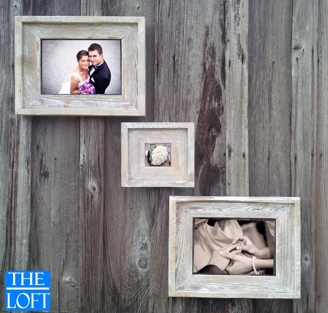 Rustic Barn Wood Gallery Wall – Handmade Reclaimed Wood Frames - Etsy