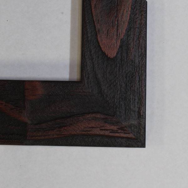 Modern Barnwood Finish Frames - 2-3/4" Facing Width - Red Mahogany - Distressed Natural Look - 5/8" Rabbet Depth (All Sizes)
