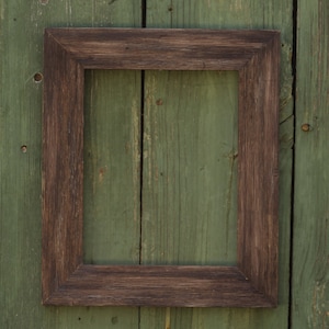 Modern Barnwood Finish Frames - 2&quot; Facing Width - Dark Brown - Distressed Natural Look - 5/8&quot; Rabbet Depth (All Sizes) -Loft Rustic Frames