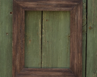 Modern Barnwood Finish Frames - 2&quot; Facing Width - Dark Brown - Distressed Natural Look - 5/8&quot; Rabbet Depth (All Sizes) -Loft Rustic Frames