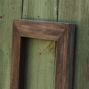 Modern Barnwood Finish Frames - 2" Facing Width - Dark Brown - Distressed Natural Look - (All Sizes) -Loft Rustic Frames