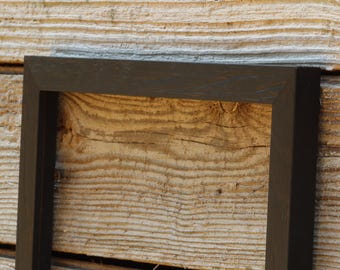 Modern Black Barnwood Picture Frame - Distressed Wood Finish