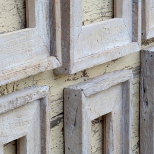 Poste y viga encalados en blanco decapado de 3,5" (todos los tamaños) - Marcos de madera de granero vintage hechos a mano con la firma The Loft