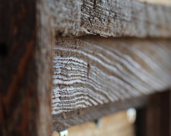 Rustic Barn Wood Floating Canvas Frame – Dark Walnut Finish