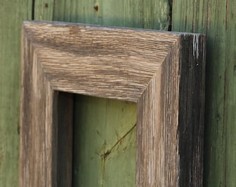 Modern Barnwood Finish Frames - 2&quot; Facing Width -White & Brown - Distressed Natural Look - (All Sizes) -Loft Rustic Frames
