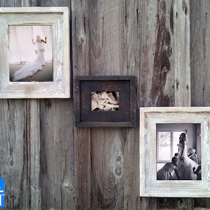 Gallery Wall (All Finishes) - Includes 2- 11x14 Frames & 1- 5x7 Frame - The Loft Signature Quality Handmade Rustic Barn Wood Frame