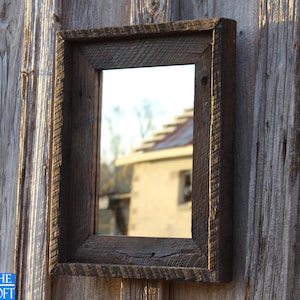 The Post & Beam American Walnut Rustic Mirror 3.5&quot;--(All Sizes) -The Loft Signature Handcrafted Vintage Barn Wood Frames