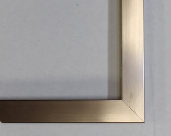 Modern Barnwood Style Picture Frame – Stainless Steel Finish