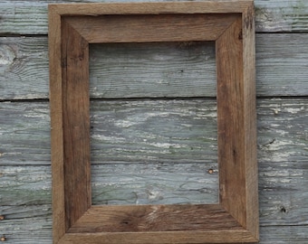 Handcrafted Reclaimed Barn Wood Frame – Rustic 11x14 Oak