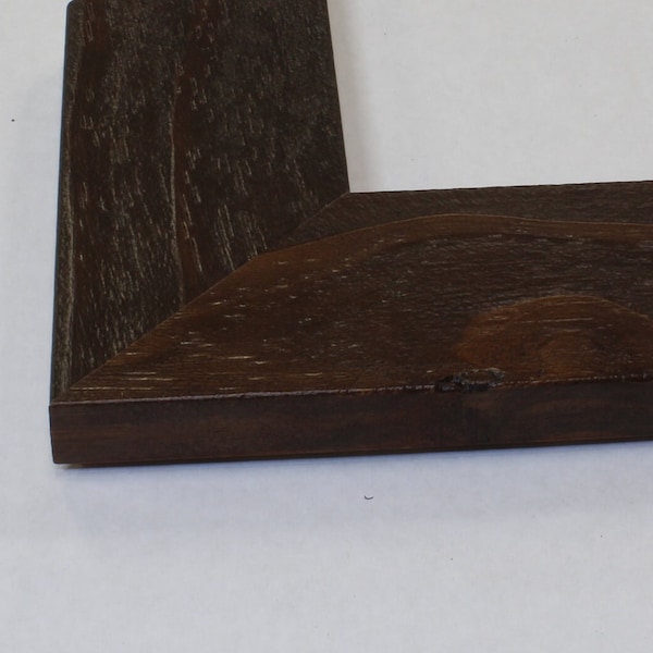 Modern Barnwood Finish Frames - 2-3/4" Facing Width - Walnut - Distressed Natural Look - 5/8" Rabbet Depth (All Sizes)