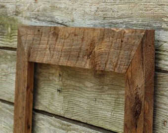 The Appalachian 3.5" - Light Walnut Finish - Vintage Rustic Decor Reclaimed Wood Frame (All Sizes)