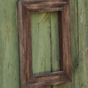 Modern Barnwood Finish Frames - 1-1/4" Facing Width - Dark Brown - Distressed Natural Look - (All Sizes) -Loft Rustic Frames