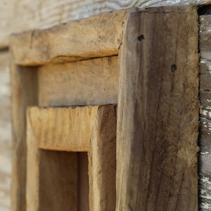 The English Natural 3.5&quot; Rustic Cypress - Vintage Rustic Decor Reclaimed Wood Frame (All Sizes)