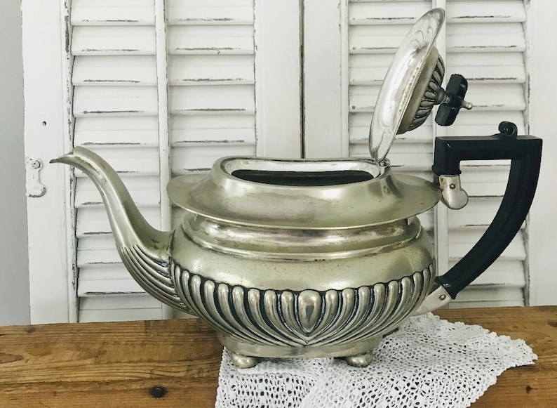 VINTAGE TEAPOT. EPNS Teapot. Fireplace Decor. Tea Room Decor. Etsy