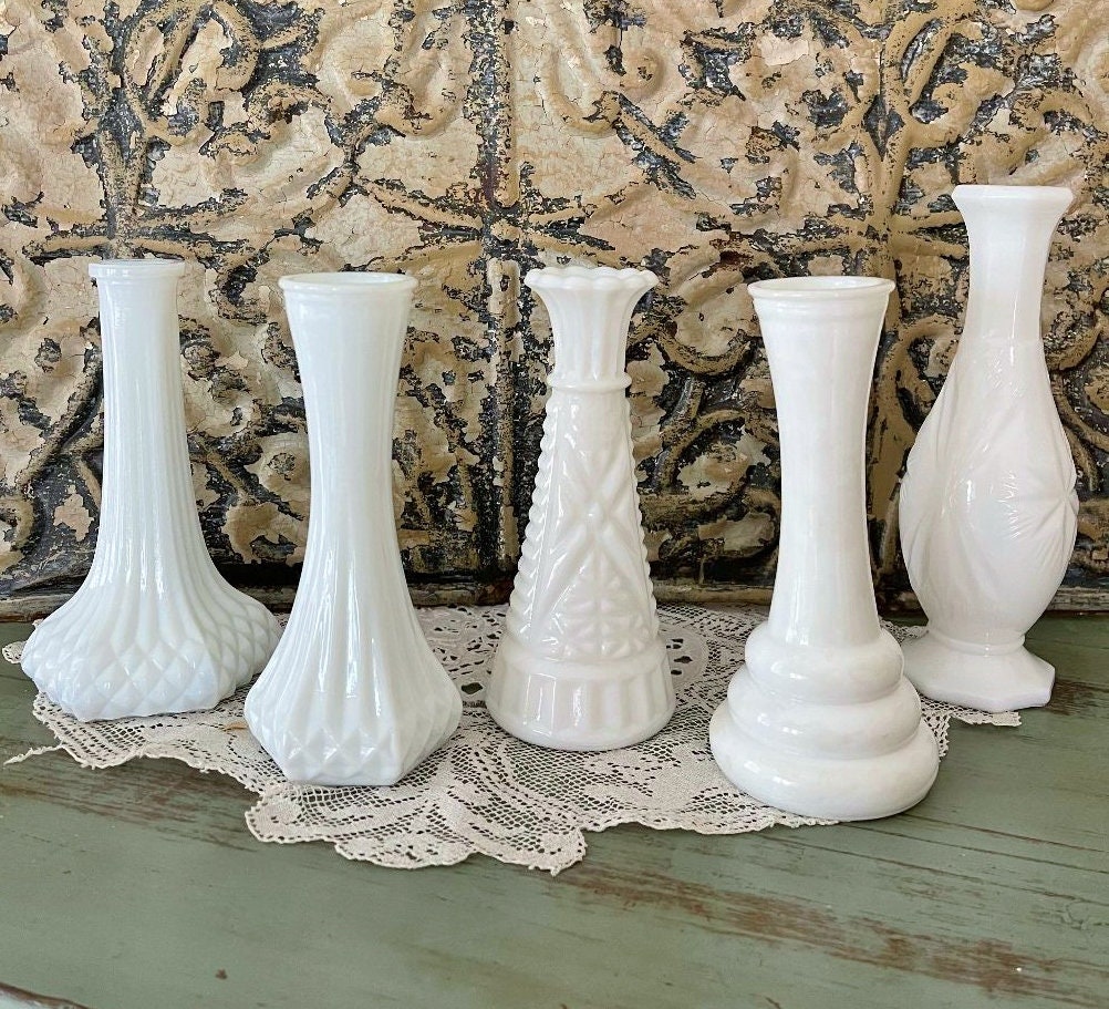 VASE EN VERRE DE LAIT. vase en verre de lait vintage. Décor de Etsy