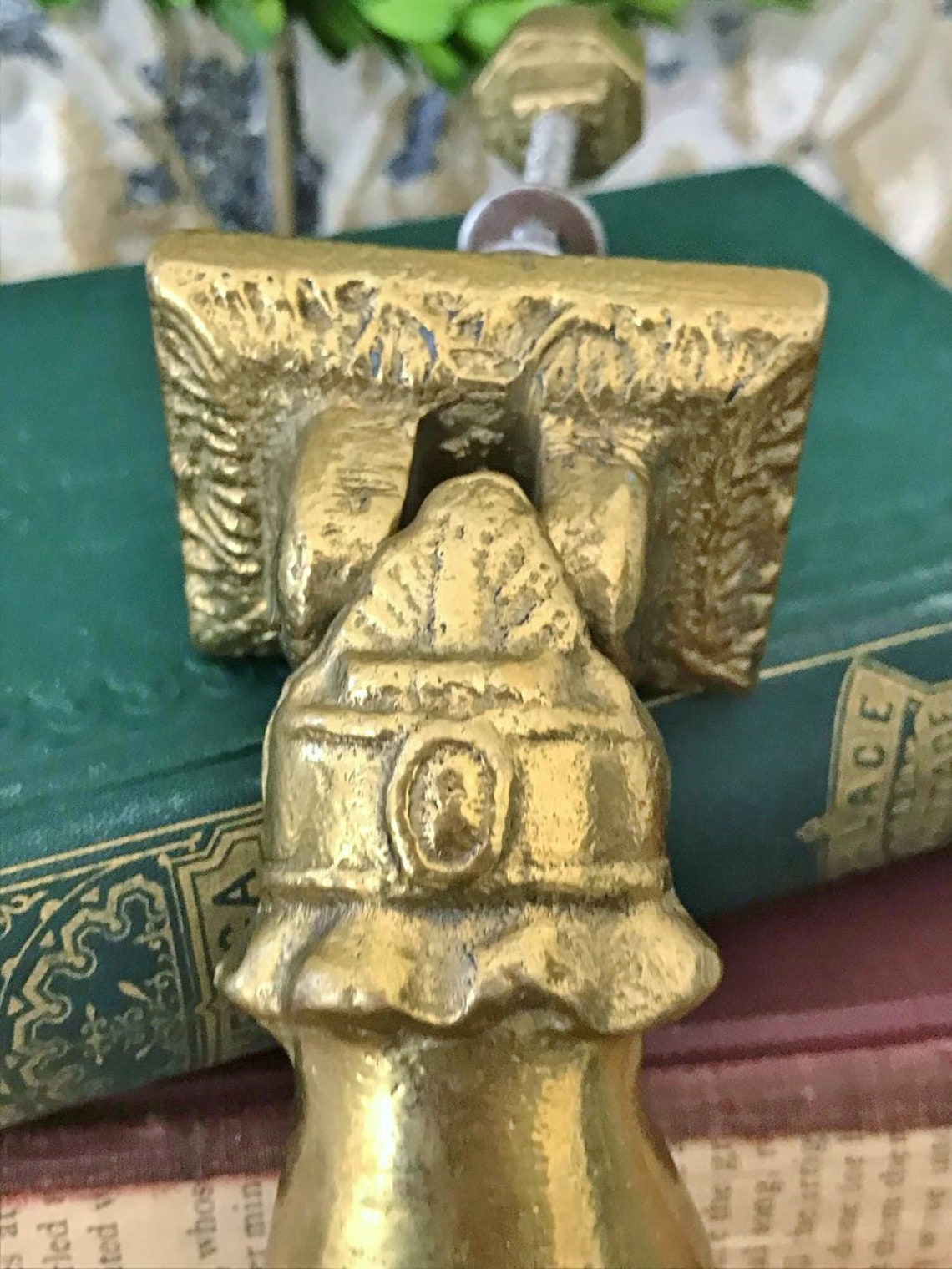 BRASS DOOR KNOCKER. Ball in Hand Doorknocker. Old Door Etsy