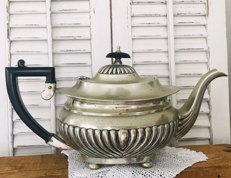 VINTAGE TEAPOT. EPNS Teapot. Fireplace Decor. Tea Room Decor. Etsy
