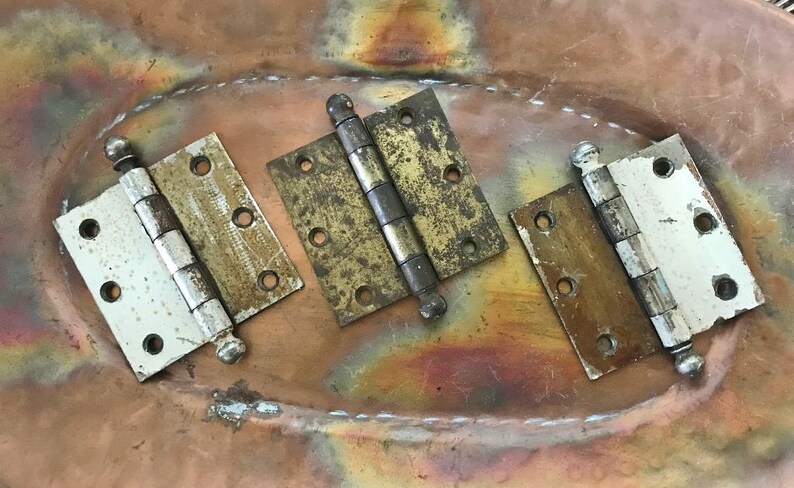 Old Hardware Vintage Hinges Industrial Decor Door Hardware Vintage Supply Vintage Door Hinges DOOR HINGES Vintage Hardware Hinges.